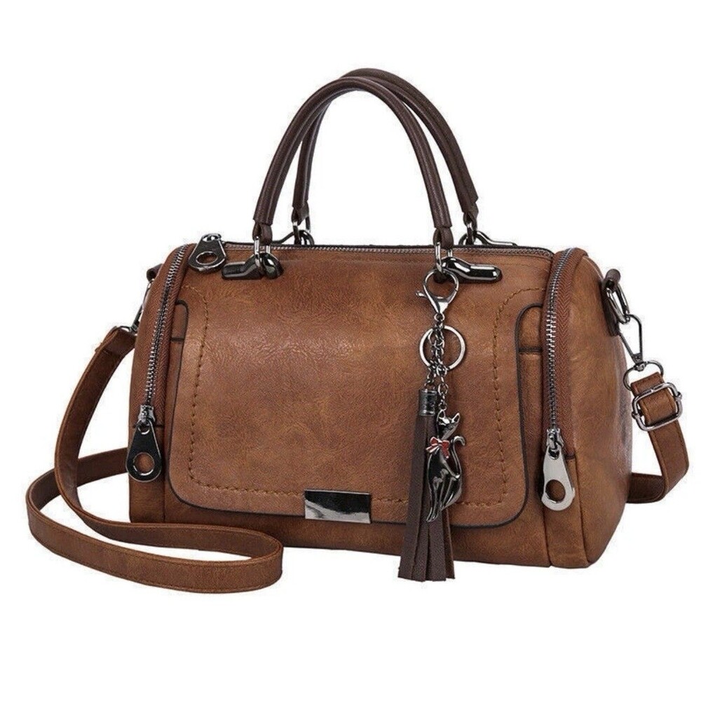 Women Vegan Leather Shoulder Bag Tote Purse Handbags Messenger Crossbody Satchel